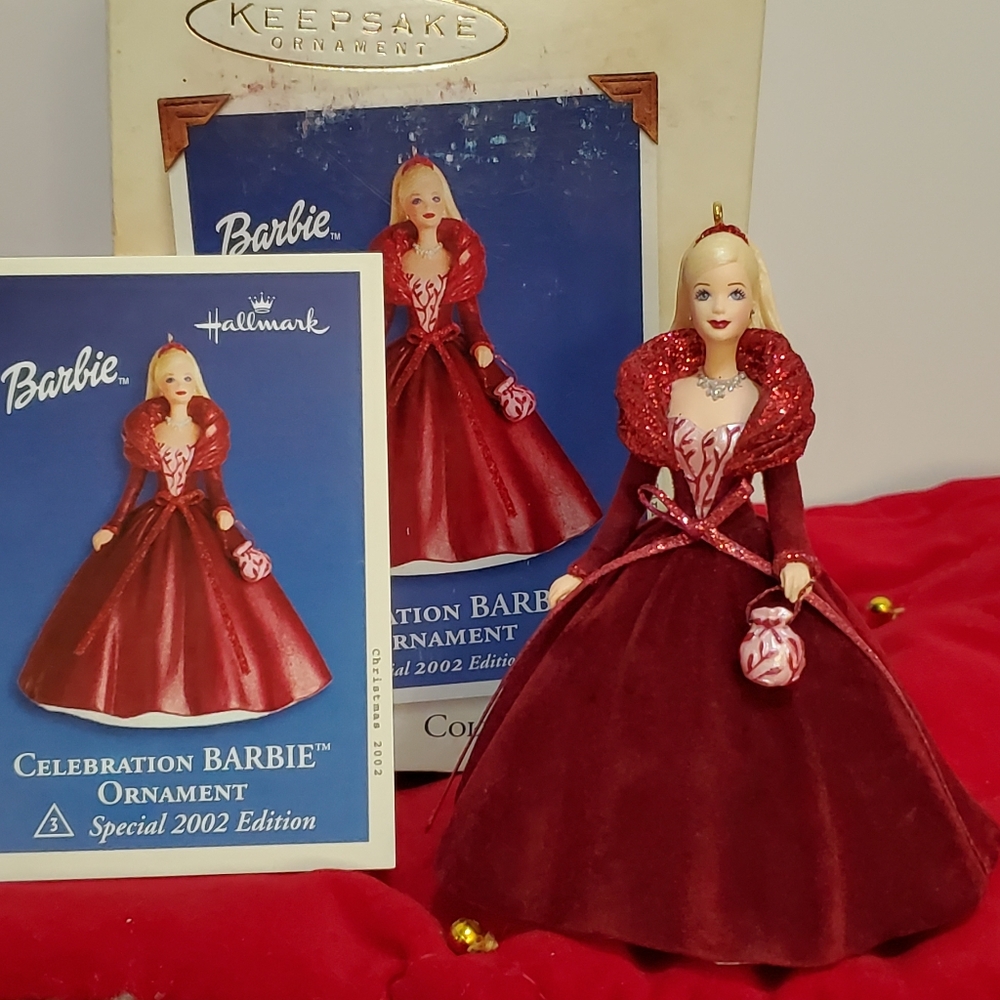 Barbie Celebration 2002 - Boxed Hallmark Christmas Ornament